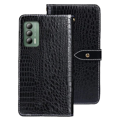 IDEWEI For Cricket Outlast Case Crocodile Texture PU Leather Phone Wallet Cover