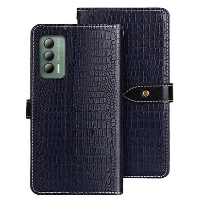 IDEWEI For Cricket Outlast Case Crocodile Texture PU Leather Phone Wallet Cover