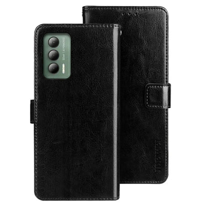 IDEWEI For Cricket Outlast Case Leather Flip Wallet Phone Cover Crazy Horse Texture