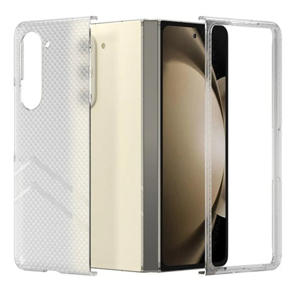 For Samsung Galaxy Z Fold5 5G Matte Case Wave Texture Clear PC Phone Cover