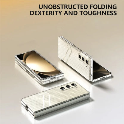 For Samsung Galaxy Z Fold5 5G Matte Case Wave Texture Clear PC Phone Cover