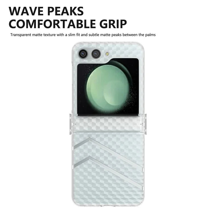 For Samsung Galaxy Z Flip5 5G Case Hinge Protection Matte Clear Hard PC Phone Cover