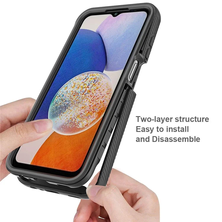 For Samsung Galaxy A25 5G (Global) (161.0 x 76.5 x 8.3mm) Case with PET Screen Film PC+TPU Cover