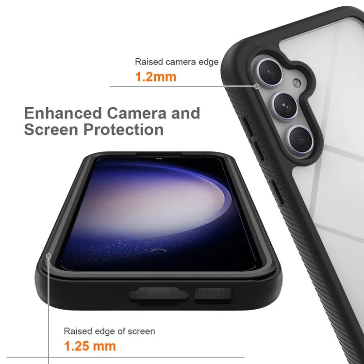 For Samsung Galaxy A55 5G Case PC+TPU+PET Screen Film Full Protection Cover