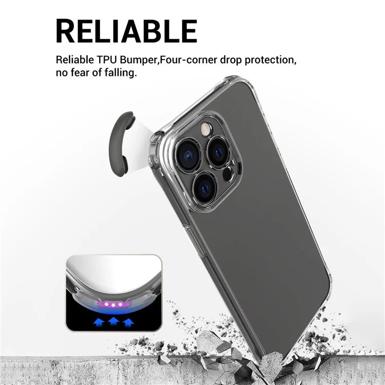For iPhone 14 Pro Max Case Drop Resistant TPU+PC Phone Cover (Precise Lens Hole)