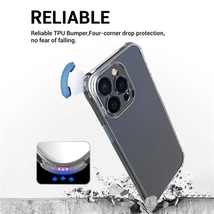 For iPhone 14 Pro Max Case Drop Resistant TPU+PC Phone Cover (Precise Lens Hole)