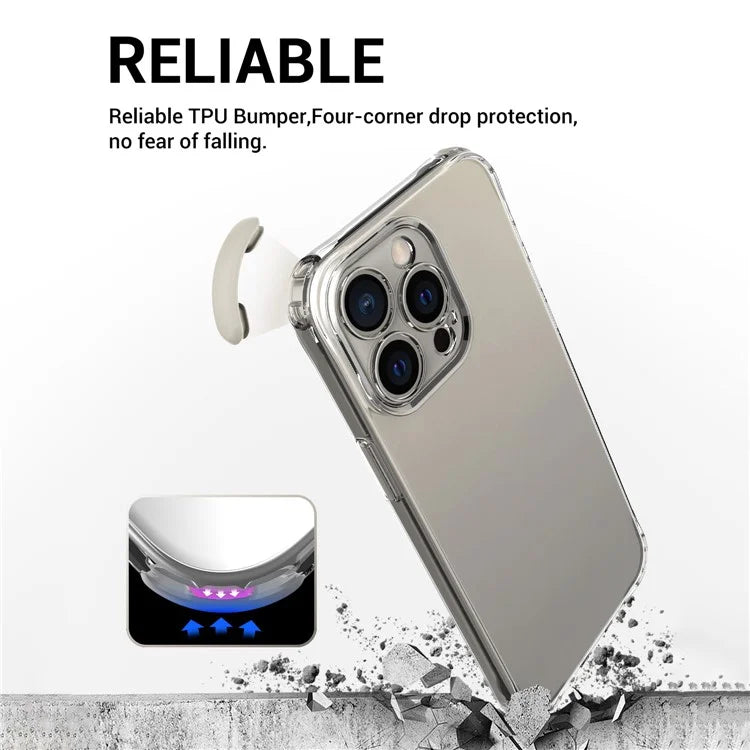 For iPhone 14 Pro Max Case Drop Resistant TPU+PC Phone Cover (Precise Lens Hole)