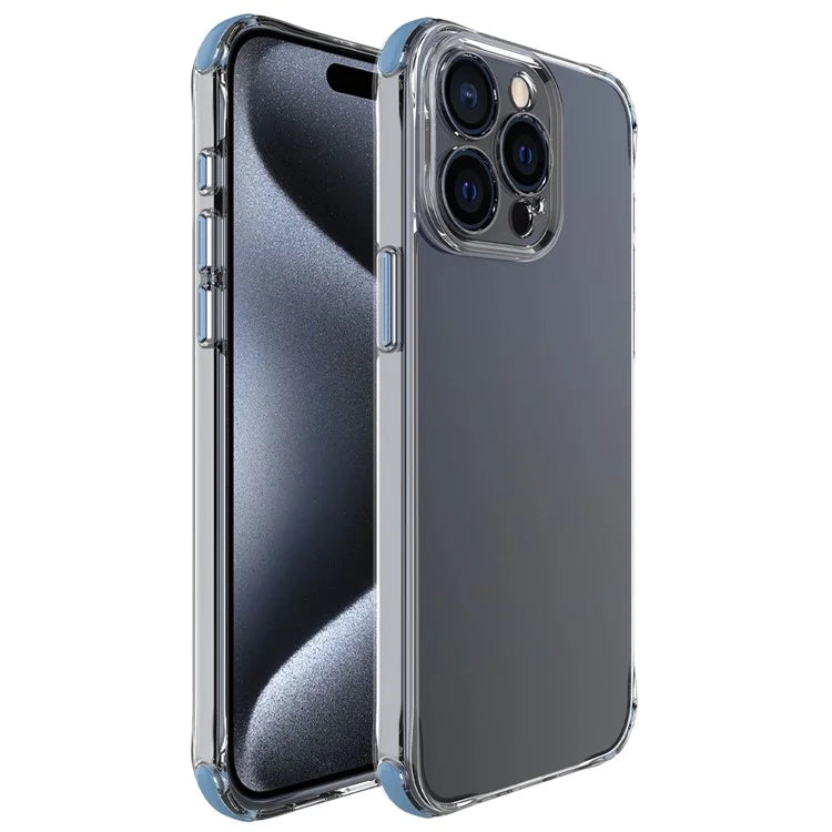 For iPhone 15 Pro Max Aluminum Alloy Buttons TPU+PC Anti-drop Phone Case (Precise Lens Hole)