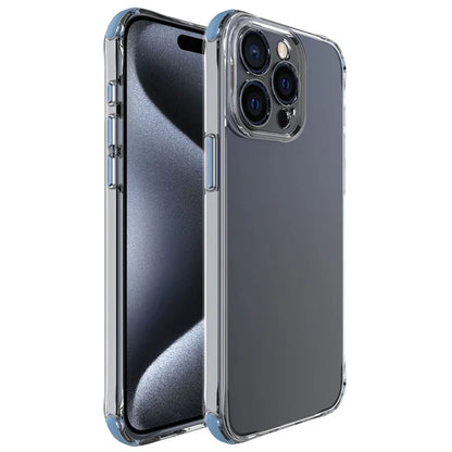 For iPhone 15 Pro Max Aluminum Alloy Buttons TPU+PC Anti-drop Phone Case (Precise Lens Hole)