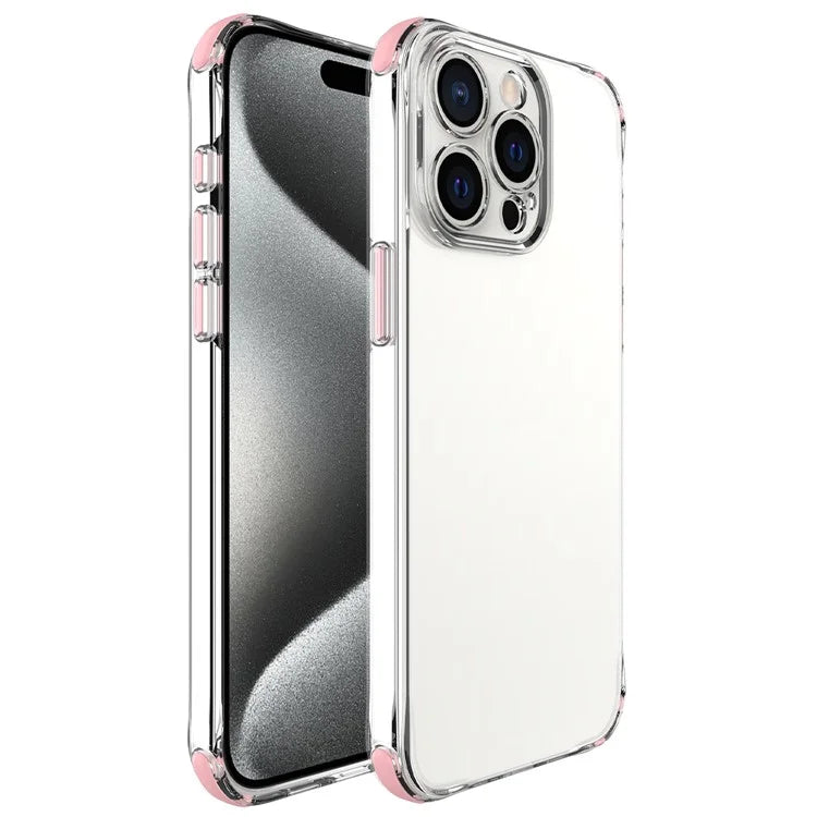 For iPhone 15 Pro Max Aluminum Alloy Buttons TPU+PC Anti-drop Phone Case (Precise Lens Hole)