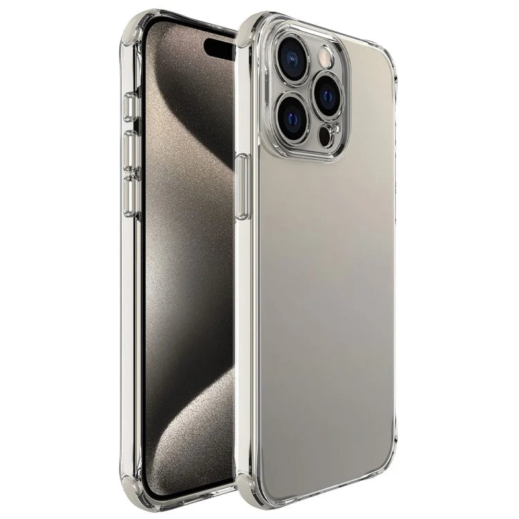 For iPhone 15 Pro Max Aluminum Alloy Buttons TPU+PC Anti-drop Phone Case (Precise Lens Hole)