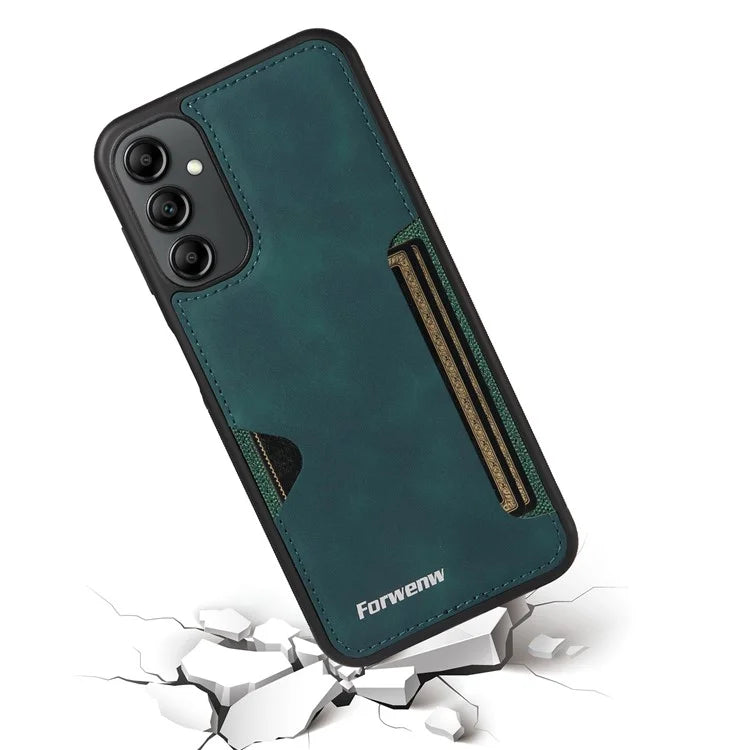 FORWENW F5 Series For Samsung Galaxy A14 5G / 4G Case PU Leather+TPU Card Holder Phone Back Cover