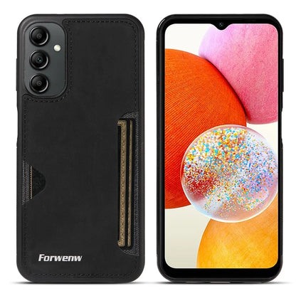 FORWENW F5 Series For Samsung Galaxy A14 5G / 4G Case PU Leather+TPU Card Holder Phone Back Cover