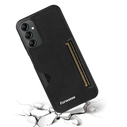 FORWENW F5 Series For Samsung Galaxy A14 5G / 4G Case PU Leather+TPU Card Holder Phone Back Cover