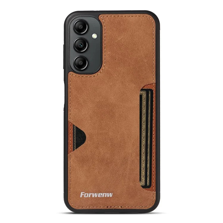 FORWENW F5 Series For Samsung Galaxy A14 5G / 4G Case PU Leather+TPU Card Holder Phone Back Cover