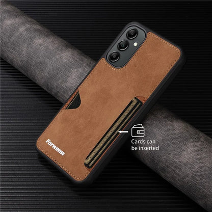 FORWENW F5 Series For Samsung Galaxy A14 5G / 4G Case PU Leather+TPU Card Holder Phone Back Cover