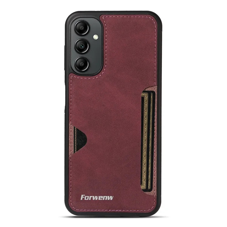 FORWENW F5 Series For Samsung Galaxy A14 5G / 4G Case PU Leather+TPU Card Holder Phone Back Cover