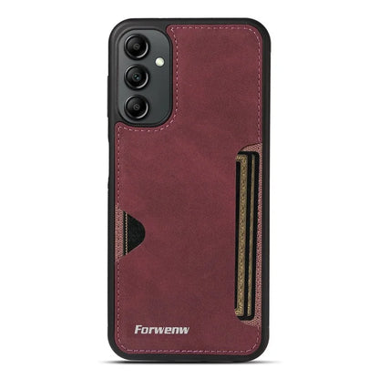 FORWENW F5 Series For Samsung Galaxy A14 5G / 4G Case PU Leather+TPU Card Holder Phone Back Cover