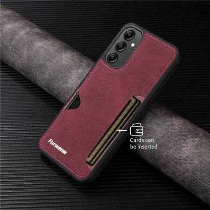 FORWENW F5 Series For Samsung Galaxy A14 5G / 4G Case PU Leather+TPU Card Holder Phone Back Cover