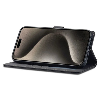 FORWENW F1 Series For iPhone 15 Pro Case PU Leather Magnetic Clasp Full Protection Phone Wallet Cover