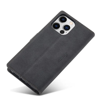 FORWENW F1 Series For iPhone 15 Pro Case PU Leather Magnetic Clasp Full Protection Phone Wallet Cover