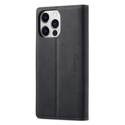 FORWENW F1 Series For iPhone 15 Pro Case PU Leather Magnetic Clasp Full Protection Phone Wallet Cover