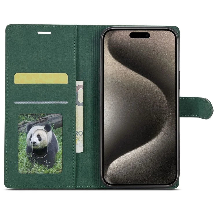 FORWENW F1 Series For iPhone 15 Pro Case PU Leather Magnetic Clasp Full Protection Phone Wallet Cover