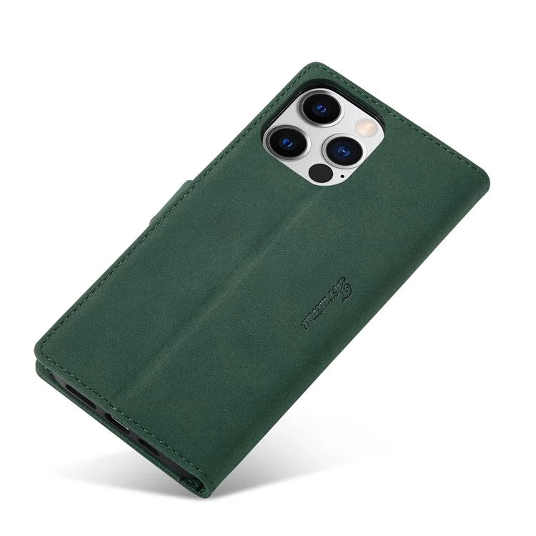 FORWENW F1 Series For iPhone 15 Pro Case PU Leather Magnetic Clasp Full Protection Phone Wallet Cover