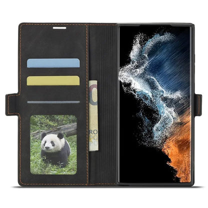 FORWENW Fantasy Series for Samsung Galaxy S24 Ultra Skin-touch Leather Phone Cover Stand Wallet Case