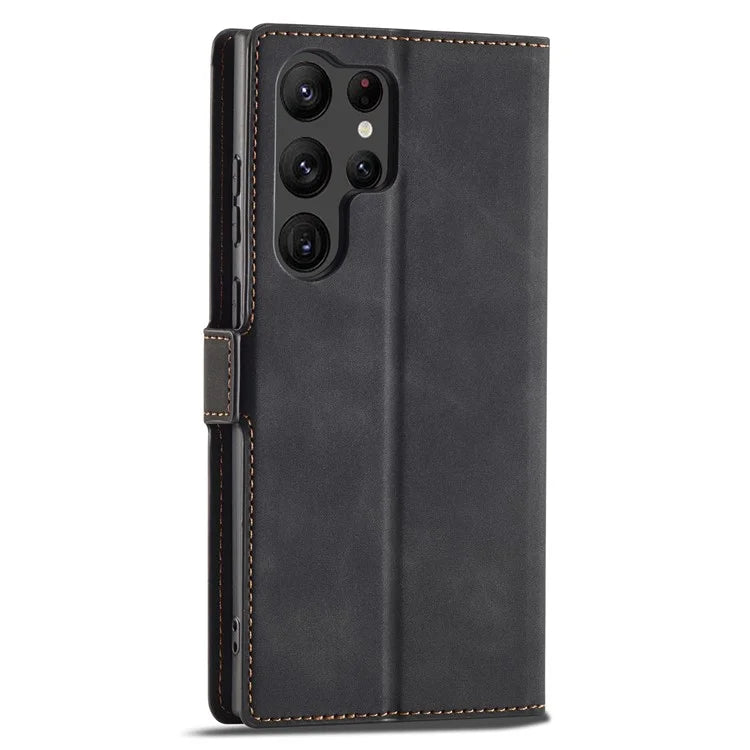 FORWENW Fantasy Series for Samsung Galaxy S24 Ultra Skin-touch Leather Phone Cover Stand Wallet Case