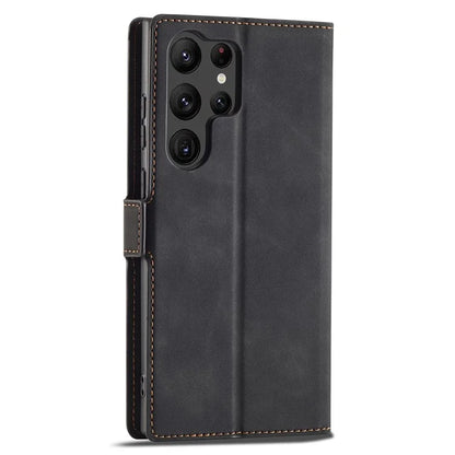 FORWENW Fantasy Series for Samsung Galaxy S24 Ultra Skin-touch Leather Phone Cover Stand Wallet Case
