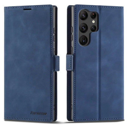 FORWENW Fantasy Series for Samsung Galaxy S24 Ultra Skin-touch Leather Phone Cover Stand Wallet Case