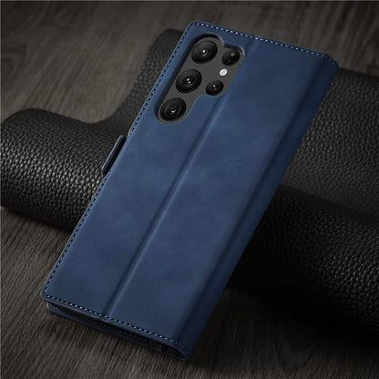 FORWENW Fantasy Series for Samsung Galaxy S24 Ultra Skin-touch Leather Phone Cover Stand Wallet Case