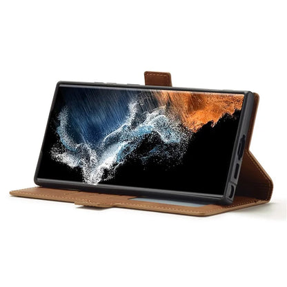 FORWENW Fantasy Series for Samsung Galaxy S24 Ultra Skin-touch Leather Phone Cover Stand Wallet Case
