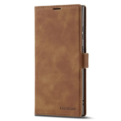 FORWENW Fantasy Series for Samsung Galaxy S24 Ultra Skin-touch Leather Phone Cover Stand Wallet Case