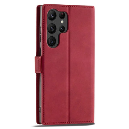 FORWENW Fantasy Series for Samsung Galaxy S24 Ultra Skin-touch Leather Phone Cover Stand Wallet Case