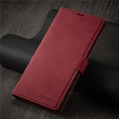 FORWENW Fantasy Series for Samsung Galaxy S24 Ultra Skin-touch Leather Phone Cover Stand Wallet Case