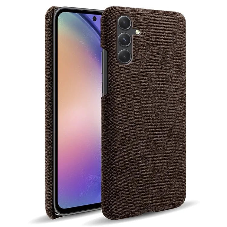 For Samsung Galaxy A55 5G Cloth+PC Phone Case Shockproof Slim Cell Phone Cover