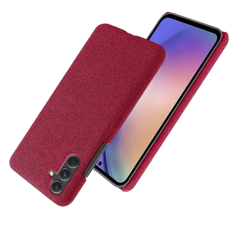 For Samsung Galaxy A55 5G Cloth+PC Phone Case Shockproof Slim Cell Phone Cover