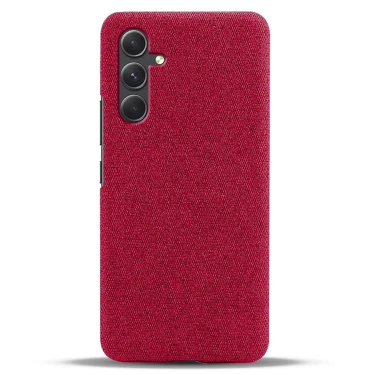 For Samsung Galaxy A55 5G Cloth+PC Phone Case Shockproof Slim Cell Phone Cover
