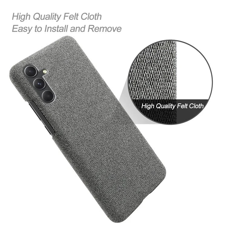 For Samsung Galaxy A55 5G Cloth+PC Phone Case Shockproof Slim Cell Phone Cover