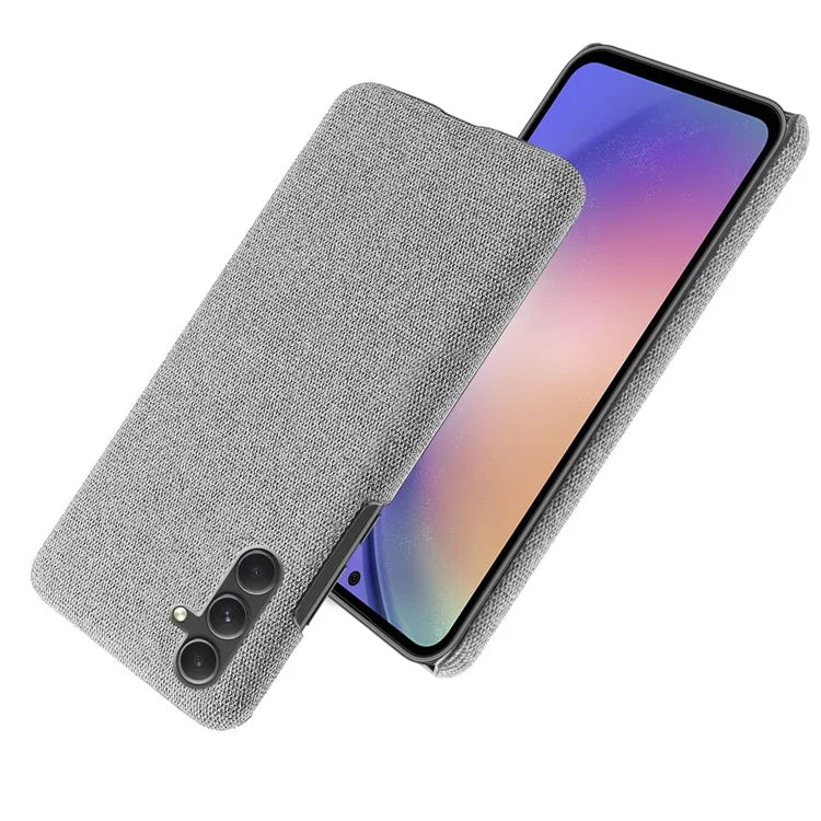 For Samsung Galaxy A55 5G Cloth+PC Phone Case Shockproof Slim Cell Phone Cover
