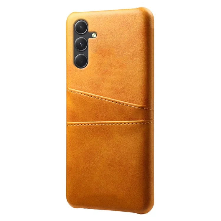 For Samsung Galaxy A35 5G Phone Case Leather+PC Shockproof Cover with Dual Card Slots