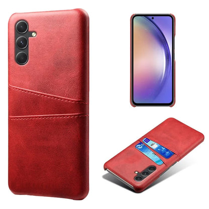For Samsung Galaxy A35 5G Phone Case Leather+PC Shockproof Cover with Dual Card Slots