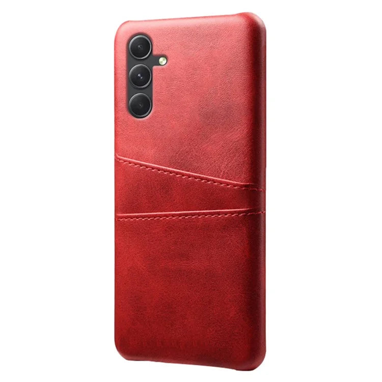 For Samsung Galaxy A35 5G Phone Case Leather+PC Shockproof Cover with Dual Card Slots