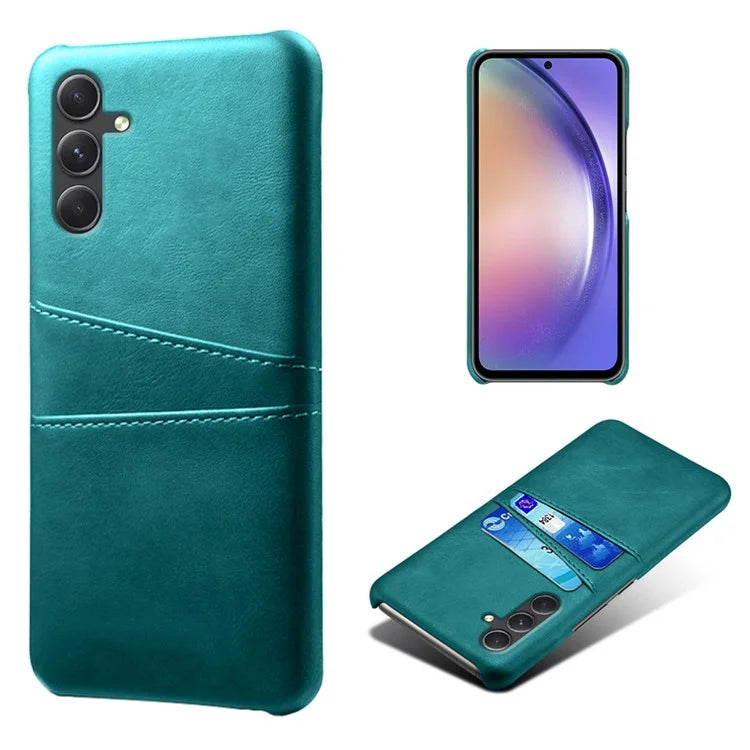For Samsung Galaxy A35 5G Phone Case Leather+PC Shockproof Cover with Dual Card Slots
