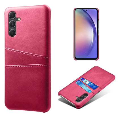 For Samsung Galaxy A35 5G Phone Case Leather+PC Shockproof Cover with Dual Card Slots