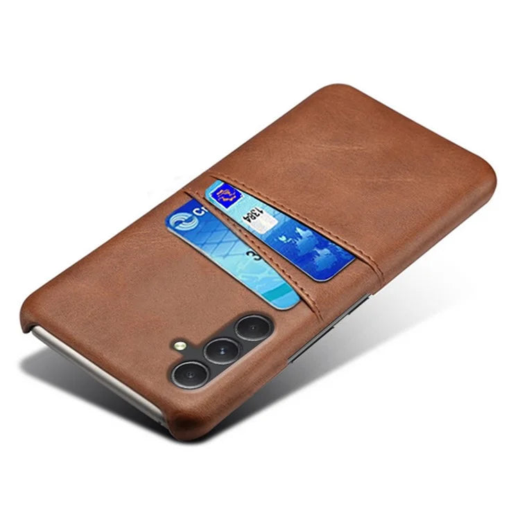 For Samsung Galaxy A35 5G Phone Case Leather+PC Shockproof Cover with Dual Card Slots