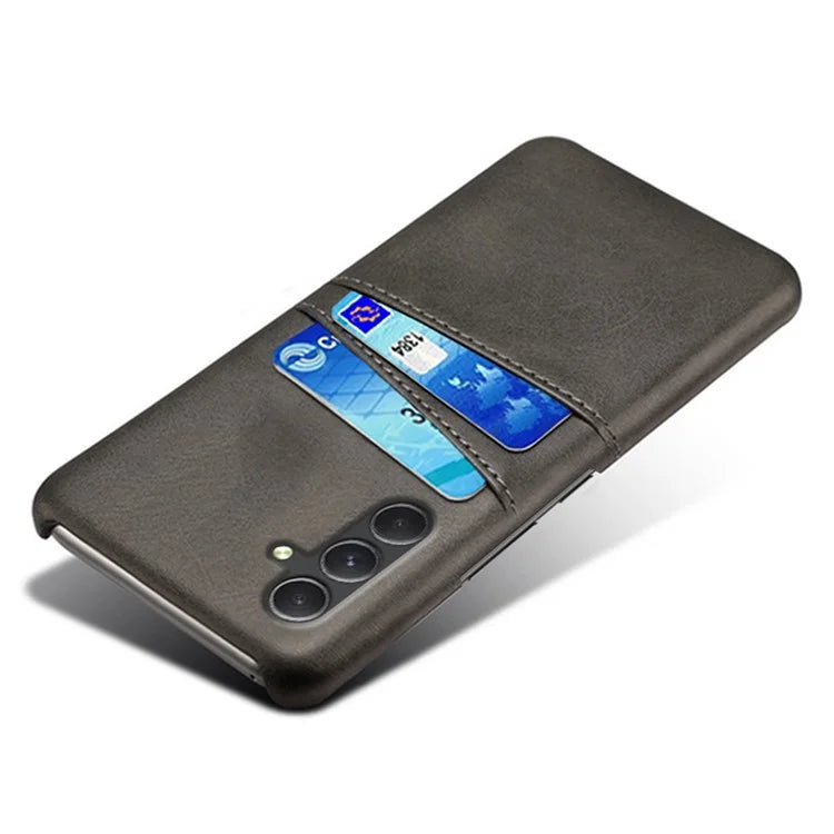 Shockproof Phone Case for Samsung Galaxy A55 5G PU Leather+PC Cover with Dual Card Slots