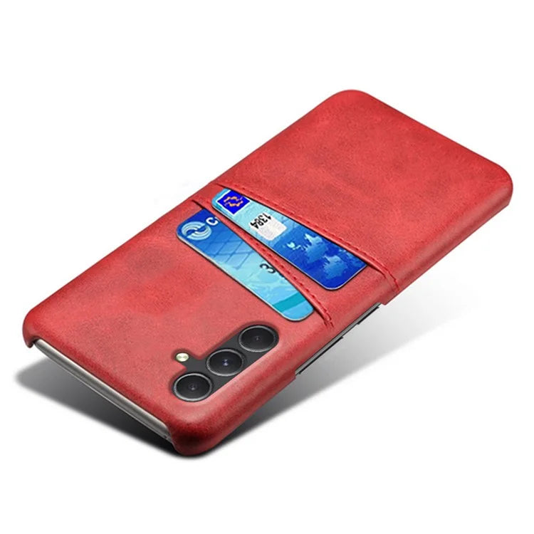 Shockproof Phone Case for Samsung Galaxy A55 5G PU Leather+PC Cover with Dual Card Slots